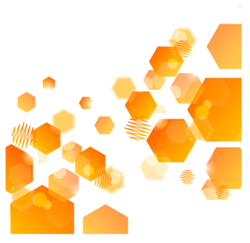 Abstract art Orange Hexagon background png image