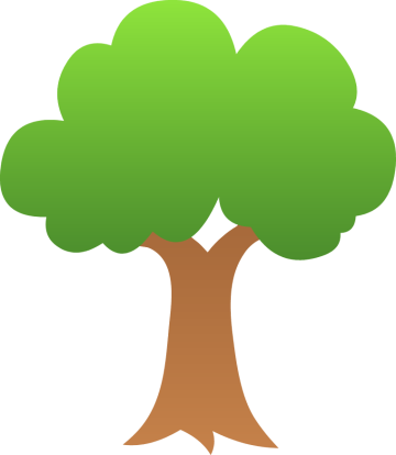 Green illustration art tree, tree, leaf, green tree Png