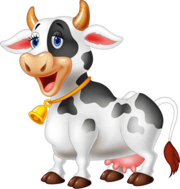 Cattle cow cartoon farm background png image