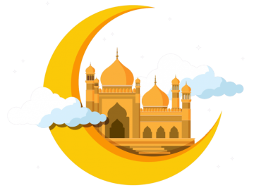 Eid ul adha moon background png image