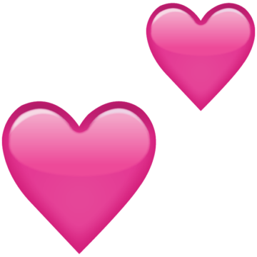 Emoji Heart, PINK HEARTS, love, heart, sticker png