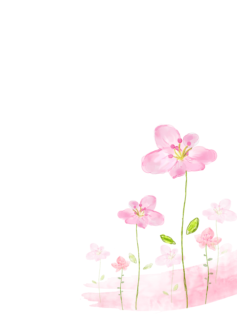 Pink color flowers background png image