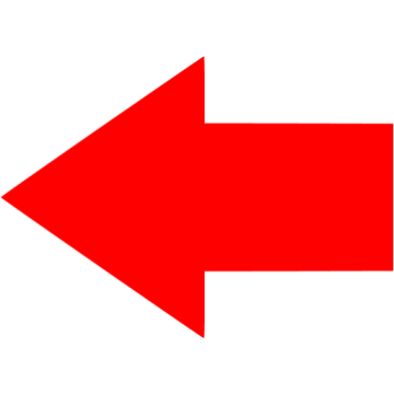 Red color arrow, right view red arrow, 3D arrow logo