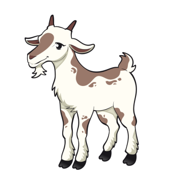 white and brown goat background png image