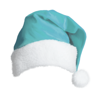 Blue Christmas hat background png image