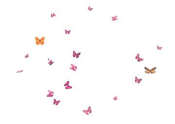 Butterflies illustration works, butterfly flight png