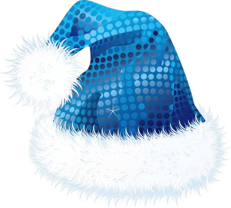 Christmas blue hat background png image