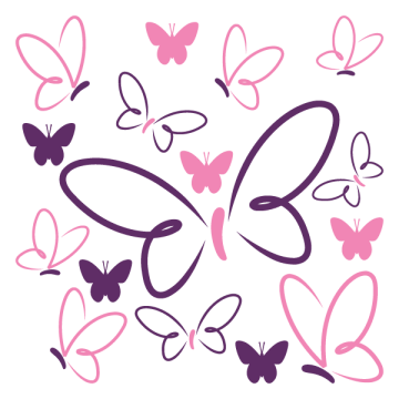 Creative butterfly drawing with color combination png