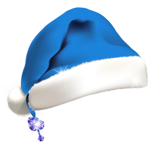 blue Santa Claus Christmas Hat background png image