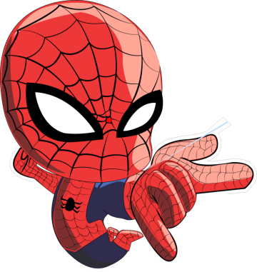 child Spider-Man chibi background png image