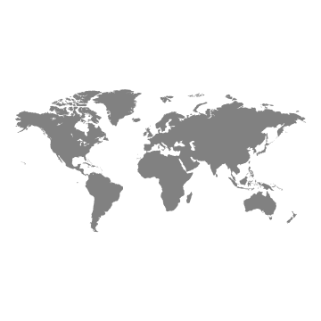 flat world map with gray color