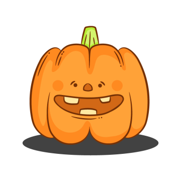 happy pumpkin face drawing by illustration