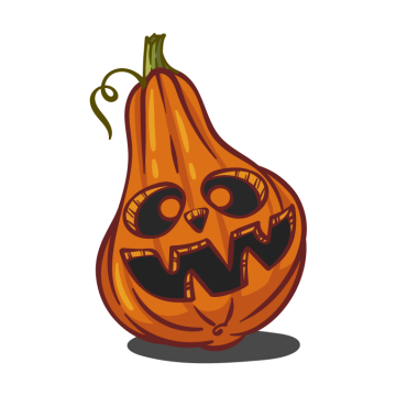 pumpkin cartoon drawing with illustration