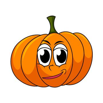 pumpkin emoji with happy face