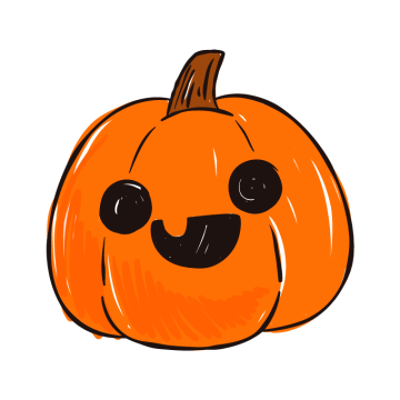 pumpkin halloween drawing in illustration