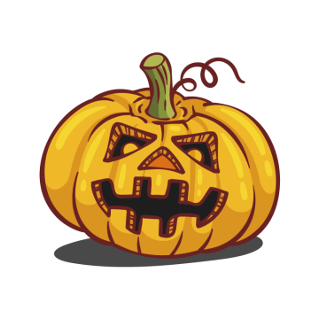 pumpkin halloween yellow color sketch PNG