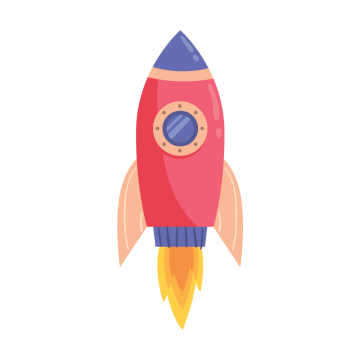 rocket icon for landing page web template