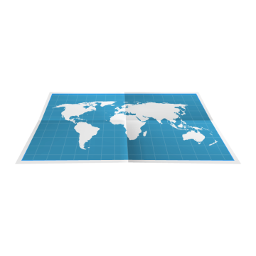 world map outline with blue color