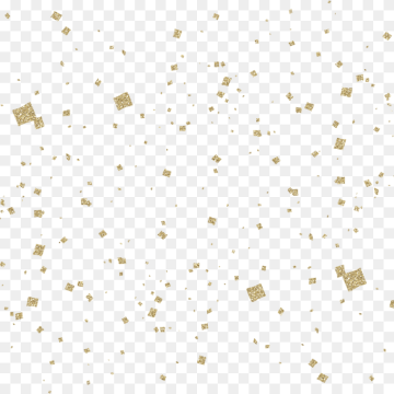 New Gold Confetti Transparent Background