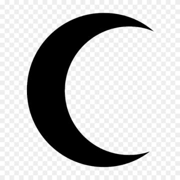 Black Crescent Moon Clipart Transparent Background