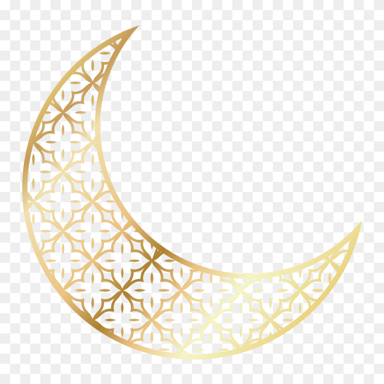 Golden Moon illustration Transparent Background