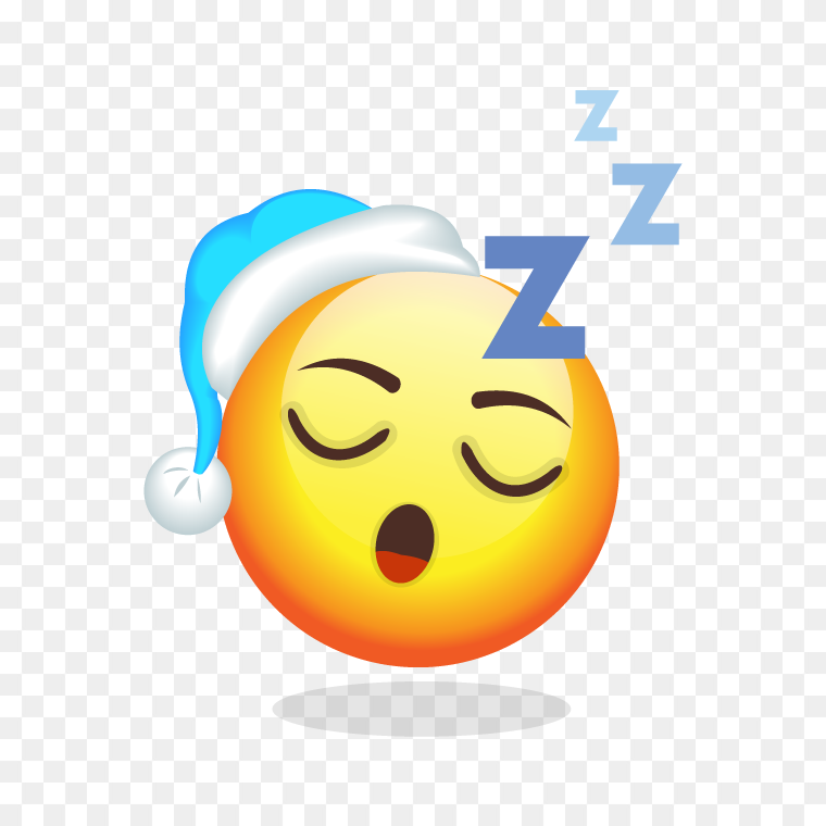 Sleeping emoji, Zzz yellow face with closed eyes emoji