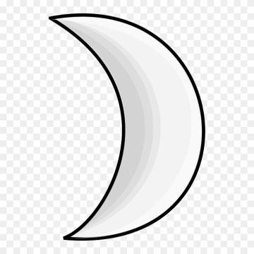 White Half And Silver Moon Clipart Transparent Background 1