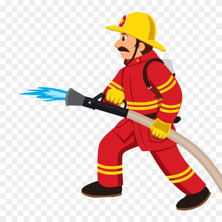 Fire Fighter Transparent Image- Free PNG Download,28 Collection Of Fireman Clipart Png - Fire Brigade Man Clipart