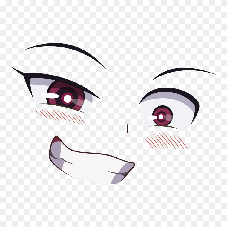 Funny Girl Face Anime Transparent Drawing- Free PNG Download,Anime Drawing Face, Anime, purple, television, face png
