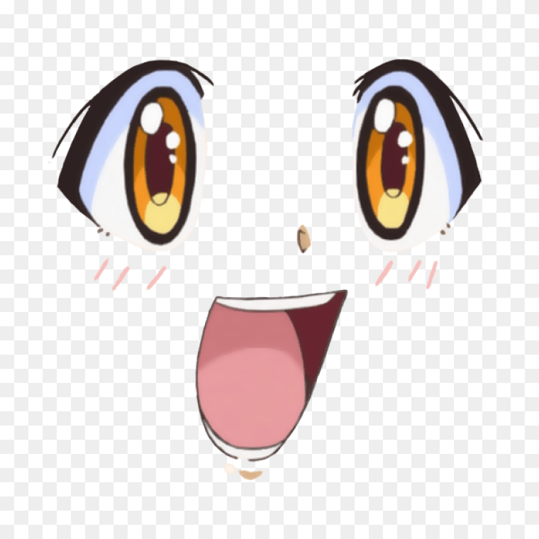 Happy Mode Transparent Anime Face- Free PNG Download,Anime Face, Anime, television, face, manga png