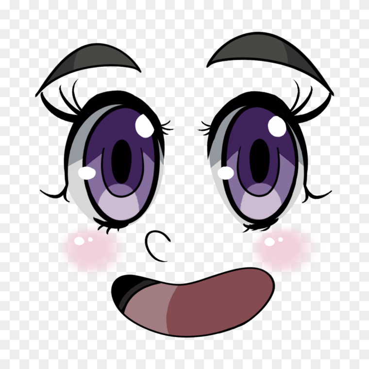 Anime Purple Eye Face Transparent PNG-Free Download, Eye Face Smiley - Anime Eye Face Transparent, HD Png Download