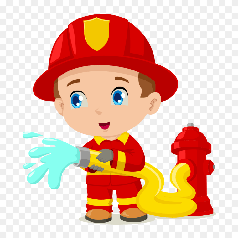 Cute Fire Fighter Clipart-Transparent Image Download,