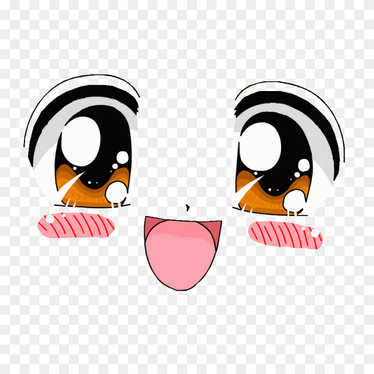 Blushing Smile Anime Transparent Image- Free PNG Download,character face illustration, Anime Face Drawing Smiley, blushing emoji, manga, logo, cartoon png