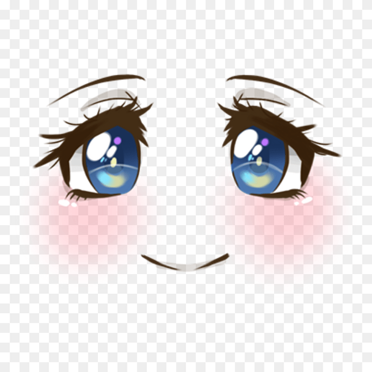Anime Super Happy Eyes Transparent Image-Free Download ,Clip Art Anime Face Png - Anime Eyes Transparent Background, Png Download