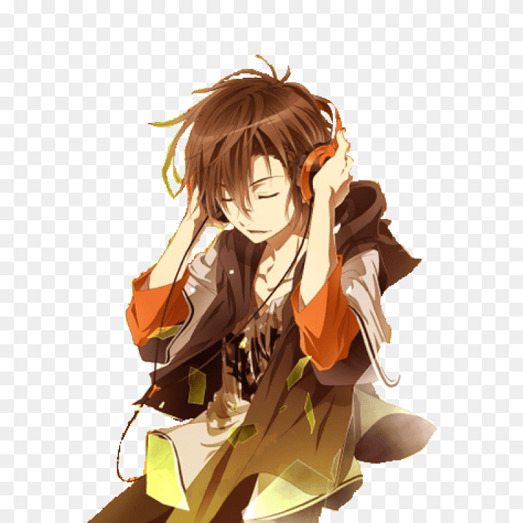 Anime Boy Listening Music PNG Image- Free Download ,Anime Boy Png Transparent Picture - Anime Boy Png