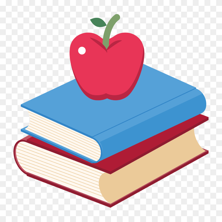 Book Apple Clipart Transparent Free PNG Download,Book Apple Clipart Transparent Free PNG Download