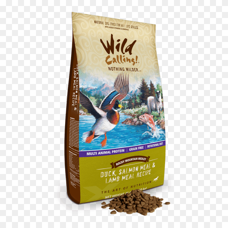 Duck, Salmon Meal & Lamb Meal Recipe - Wild Calling Dog Food, Happy Meal Png Meal Png Duck Hunt Dog Png Duck Png Salmon Png Daffy Duck Png