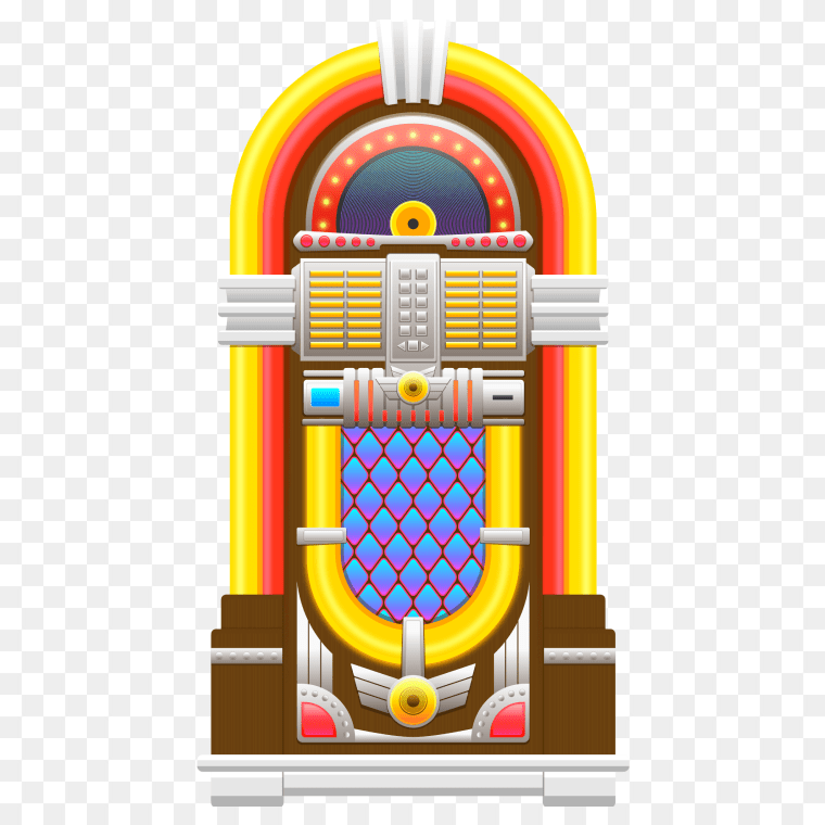 Vibrant and Detailed Colorful Jukebox PNG Image for Any Project