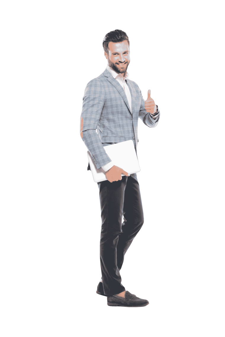 Smiling Office Man Showing Thumbs Up Transparent Image