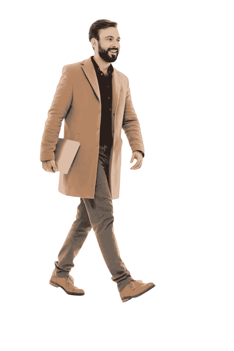 Man Walking With Book Transparent Image Free PNG Download,,Full length portrait of a confident bearded guy