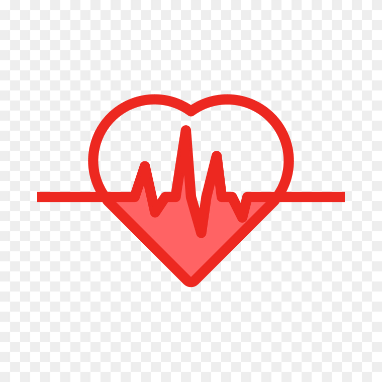 Healthcare pulse heart rate electrocardiogram free PNG for medical and health designs