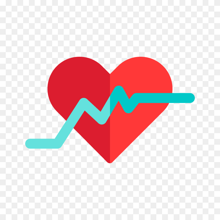 Heart rate pulse electrocardiography PNG free for medical and fitness designs