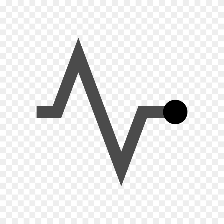 Heart rate pulse icon in black color free PNG for health and medical designs