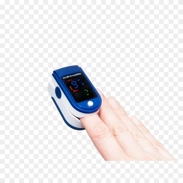 Pulse oximeter used to measure pulse rate and oxygen levels PNG free for medical and health designs